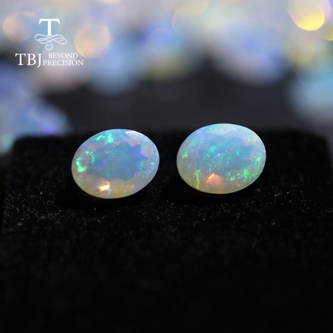 Natural Ethiopian colorful cut opal oval 7*9mm about 1.35ct top quality natural precious loose gemstones DIY jewelry ► Photo 1/1