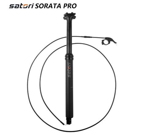 SATORI Wire Remote Control Bike Seatpost Mountain MTB Adjustment Bicycle Seat post Suspension Air 30.9/31.6x440mm Travel 150mm ► Photo 1/1