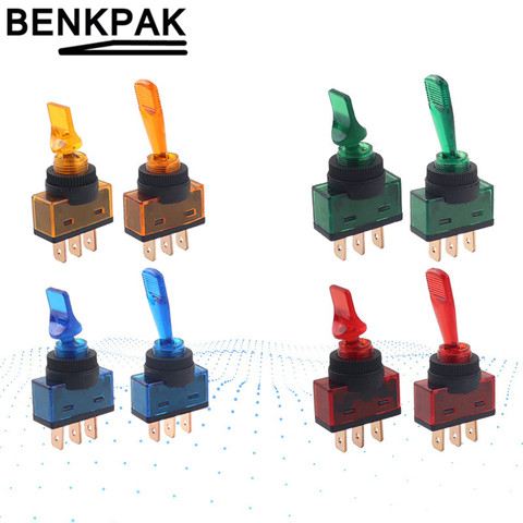 Automotive Toggle Switch 3 Pin ON-OFF with lamp DC 12V 20A ► Photo 1/6