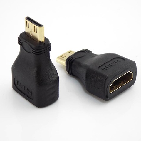 1/2pcs 5pcs Mini HDMI-compatible Converter Male To Standard Extension Cable Adapter Female to Male Convertor Gold-Plated 1080p ► Photo 1/6