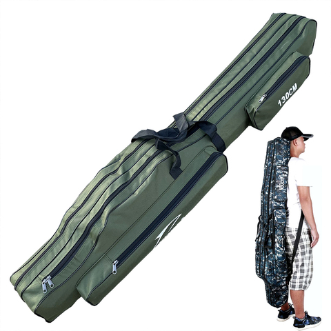 Waterproof Fishing Rod 2/3 Layer Thick Oxford Fishing Bags 150/130/120/110cm Fishing Pole Tools Storage Bag Large Capacity Pesca ► Photo 1/6