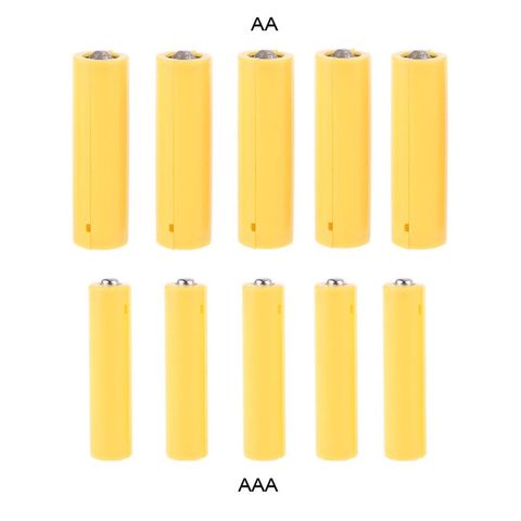 5Pcs LR06 AA LR03 AAA Size Dummy Fake Battery Setup Shell Placeholder Cylinder Conductor Dummy Cells for Lithium iron phosphate ► Photo 1/6