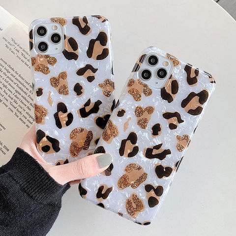 Leopard Print Phone Case For iPhone 11 11 Pro Max XR XS Max X 6 6S 7 8 Plus Luxury Soft IMD Dream Shell Back Cover For 11 Pro 12 ► Photo 1/6