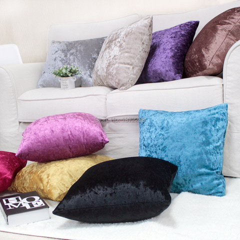 Free Shipping 40/50/60/65/70cm  9 Colors Polyester Ice Velvet  Cushion Covers Pillow Case HT-PIVBC-A ► Photo 1/6