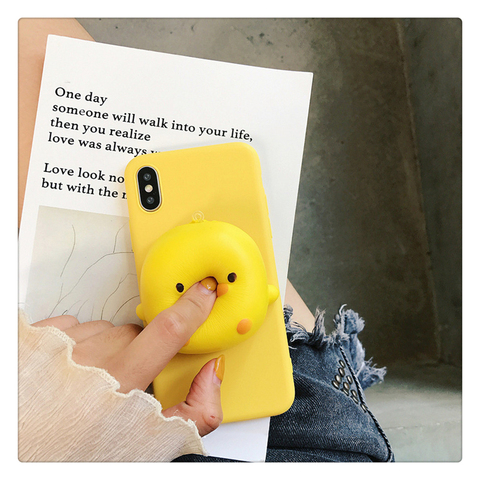 3D Yellow Duck Phone Case For Samsung Galaxy S6 S7 edge S8 S9 S10 S10e S20 FE Note 8 9 10 Lite Note 20 Plus Ultra 5G Soft Cover ► Photo 1/6