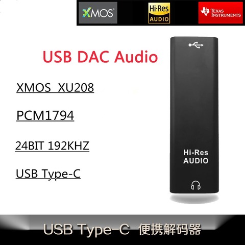 PCM1794 XMOS XU208 headphone amplifier audio AD797 Discrete op amp DAC decoder type-c portable HIFI computer ► Photo 1/4