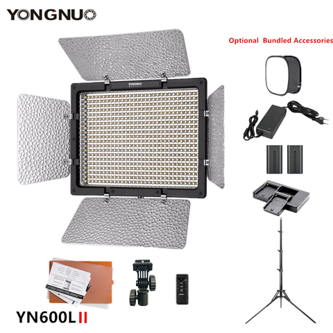 YONGNUO YN600L II Camera Photo Photography lamp 3200-5500k LED Video fill Light for makeup TikTok Optional with battery tripod ► Photo 1/6