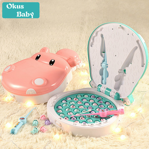 2022 Brand New Electric Magnetic Fishing Toy Music Light Play Interactive Educational Toys ► Photo 1/6