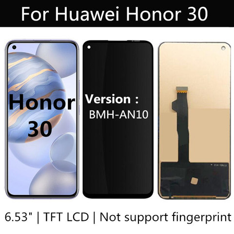 TFT LCD FOR Huawei Honor 30 BMH-AN10 LCD Display TOUCH Screen Replacement Accessories Assembly ► Photo 1/2