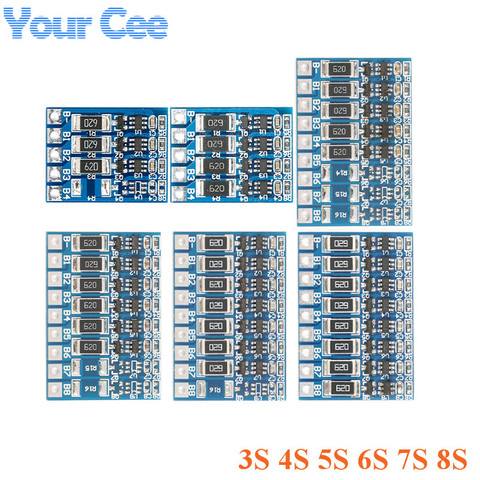 BMS 3S 4S 5S 6S 7S 8S 18650 Balance Function Lithium Battery Charger Protection Board Module Li-ion Lipo PCB Charging Equalizer ► Photo 1/6