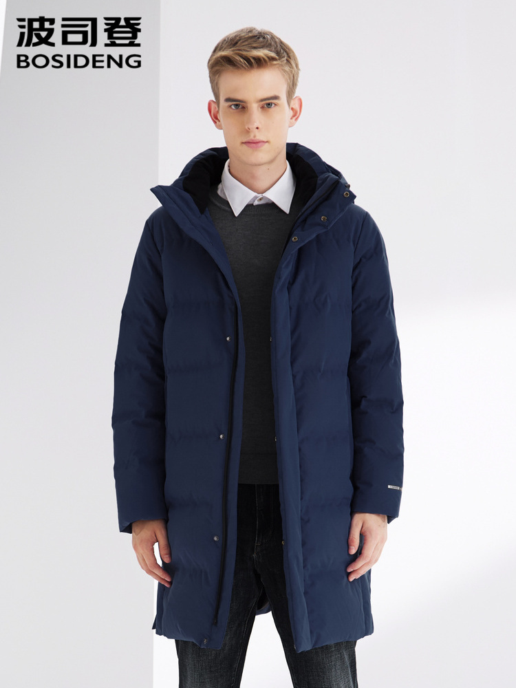 Bosideng Men's New Middle-long Down Jacket Ultra-warm Detachable Hood ...