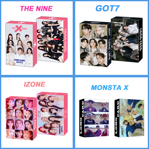 30pcs/set Kpop GOT7 Monsta X IZONE THE NINE TREASURE Lomo Cards photocards HD Photo album K-pop cards ► Photo 1/5