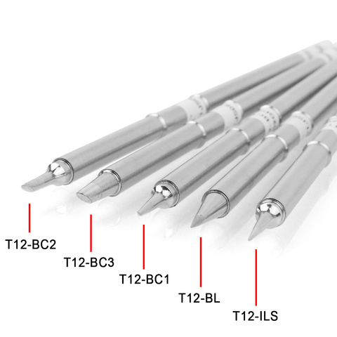 5pcs/lot Series Soldering Iron Tips for HAKKO T12 Handle DIY kits LED vibration switch Temperature Controller FX951 952 T12-BCM2 ► Photo 1/6