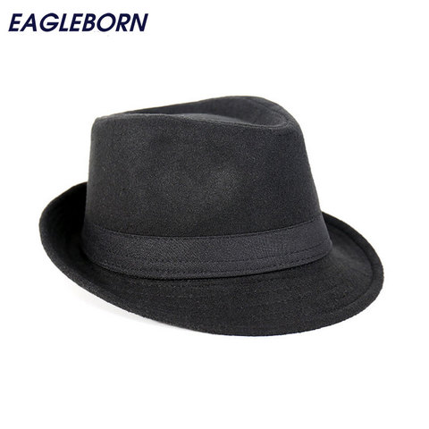 New Free Shipping Wide Brim Men Fedora Hats Jazz Caps Flat Top Hat Gorras Casquette Brief Style Hat Chapeu Wedding Church Hats ► Photo 1/5