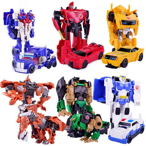 Transformation Robot Car Truck Dinosaur Action Figures Plastic Mini Deformation Vehicle Model Toy For Kids ► Photo 1/6