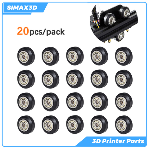 Price history & Review SIMAX3D 3d printer 20pcs CNC Openbuild Wheels Plastic Round wheel POM Wheel wholesale for ender3 Pro hotend | AliExpress Seller - SIMAX3D TECH Store