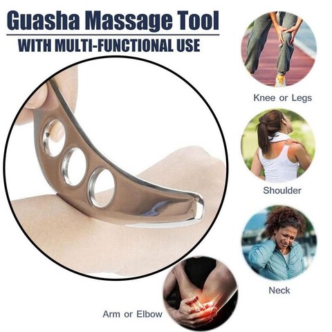 Gua Sha Tool Stainless Steel Manual Scraping Massager For Myofascial Release Tissue Mobilization Physical Therapy Skin Care Tool ► Photo 1/6