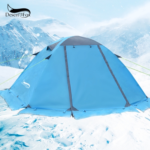 Desert&Fox Winter Tent with Snow Skirt 2 Person Aluminum Pole Tent Lightweight Backpacking Tent for Hiking Climbing Snow Weather ► Photo 1/6