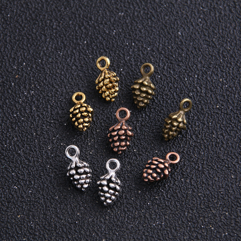 18pcs Four color Metal Alloy 5*7*14mm Lovely Christmas Pineal Vintage Pendant Charms Jewelry Components Finding ► Photo 1/6