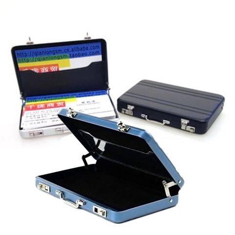 High-grade Aluminum Multi-card Holder Solid Color Anti-theft Bank Card Box Travel ID Cardholder Business Card Case ► Photo 1/6