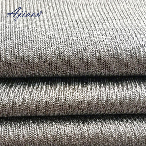 Anti-electromagnetic radiation knitted 100% silver fiber fabric 5g communication EMF shielding clothing silver fiber cloth ► Photo 1/3