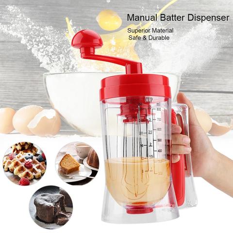 800ml Manual Cupcakes Pancakes Batter Dispenser Cupcake Funnel Batter Dispenser Cream Separator Tool Dough Machine Kitchen Tool ► Photo 1/6