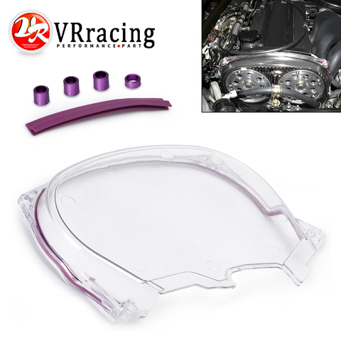 VR Clear Cam Gear Cover Timing Belt Cover Turbo Cam Pulley For 96-05 Mitsubishi Evolution Lancer EVO4-8 4G63 VR6338 ► Photo 1/6