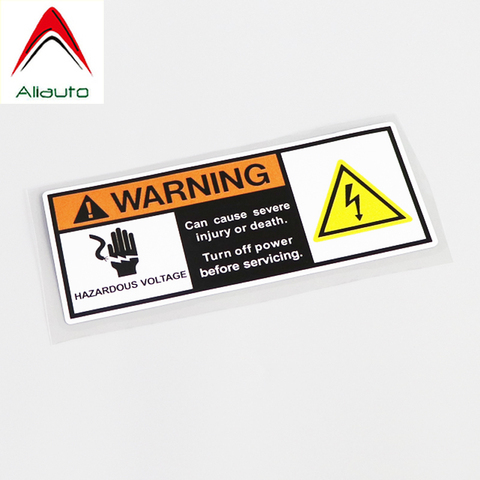 Aliauto Warning Car Sticker Hazardous Voltage Auto Decal Waterproof PVC Decal for Motorcycle Octavia Gti Skoda Opel Kia,15cm*6cm ► Photo 1/2