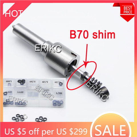 ERIKC B70 Gaskets Size 1.62-1.80mm Piezo Injector Nozzle Adjust Shims 50pcs Diesel Repair washer Parts for Bosch Pizeo Injection ► Photo 1/6