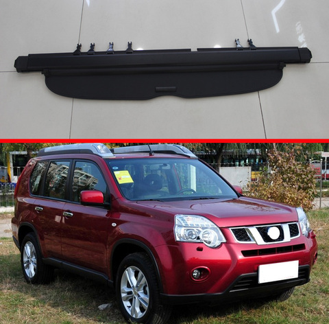 For Nissan X-Trail T31 Rogue 2008-2013 Aluminum+Canvas Rear Cargo Cover privacy Trunk Screen Security Shield shade Accessories ► Photo 1/6