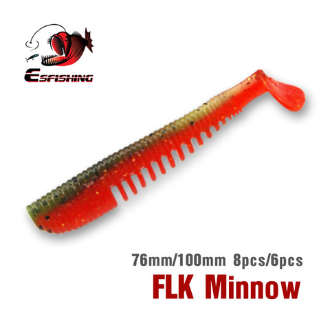 KESFISHING FLK Minnow 60mm 100mm Awaruna Fishing Lure Soft Baits Kit Iscas Artificial Pesca Leurre Souple ► Photo 1/6