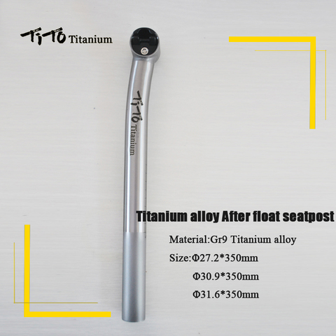 TiTo new arrival titanium alloy after float seatpost  bicycle seatpost road bike MTB bike seatpost length can be customized ► Photo 1/6