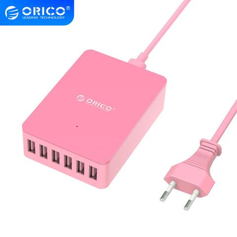 ORICO 6 USB Port Desktop Charger Smart Power Adapter 50W 5V 2.4A USB Travel Charger For iPhone Huawei Xiaomi Samsung ► Photo 1/6