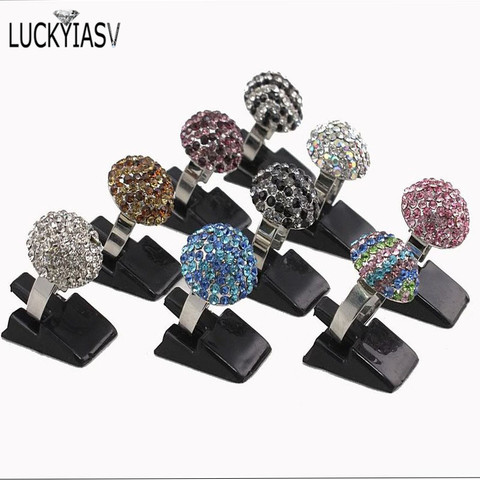 Wholesale 20pcs/lot Black White Clear Plastic Ring Clip Ring Display Stand Acrylic Ring Holder Jewelry Display For Free Shipment ► Photo 1/6