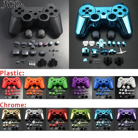 JCD For PS3 Wireless Controller shell kit Housing Shell Case Cover Full Set Buttons and Inner Frame for Sony playstion 3 PS3 ► Photo 1/6