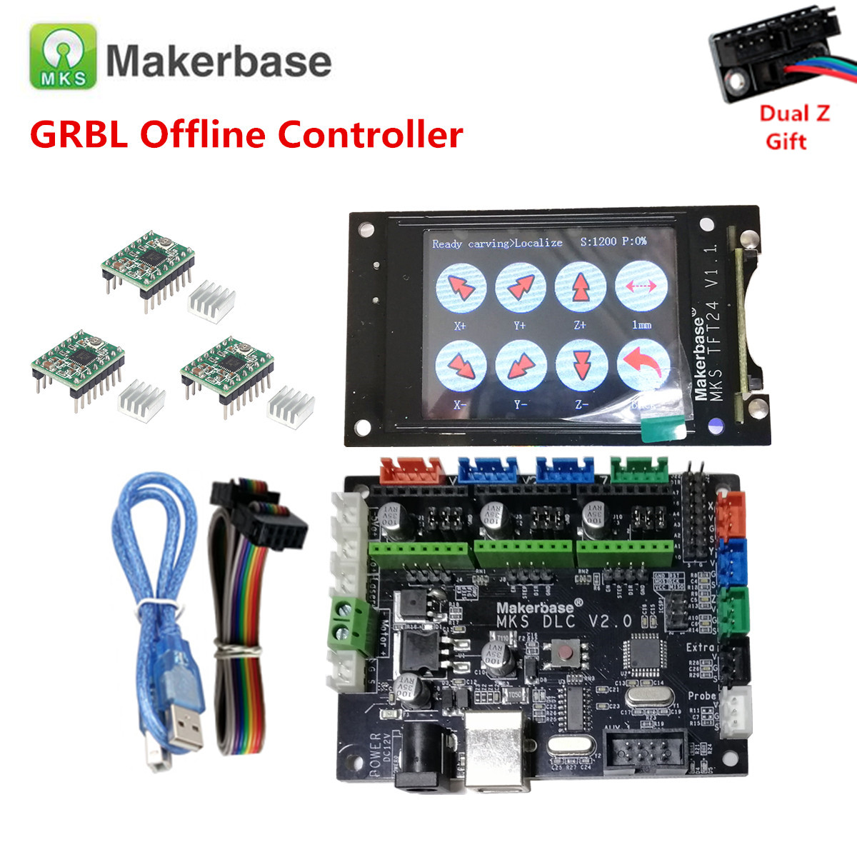 3Axis GRBL Offline Controller CNC 1-Inch LCD Screen for 3-Axis Engraver 3018PRO 