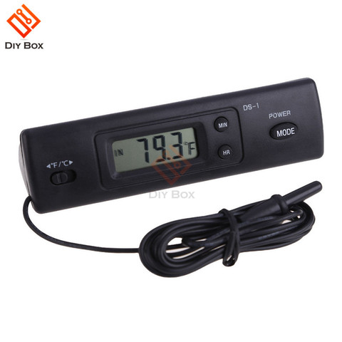 Car Iinterior Thermometer Hygrometer W / sensor Digital LCD For Car Air Conditioner Automotive Temperature Humidity Meter Tester ► Photo 1/6