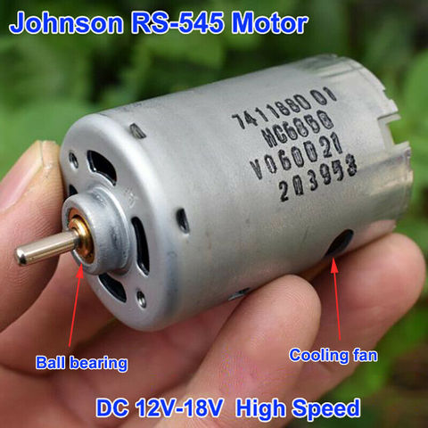 DC 12V 18V 25000RPM JOHNSON HC685G RS-545 Motor With Cooling Fan Ball Bearing High Speed Large Power for Electric Drill Tools ► Photo 1/4