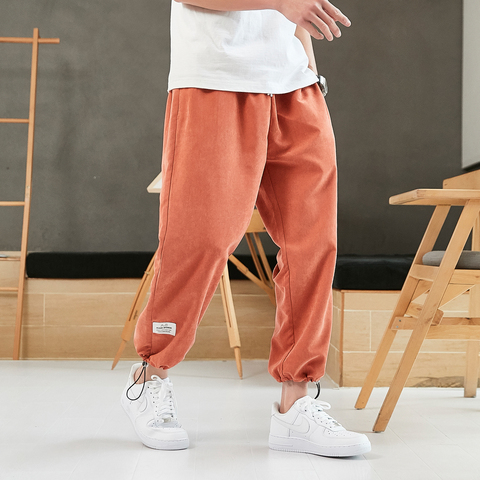 2022 New Summer Hip Hop Harem Pants Men Joggers Ankle-Length Trousers Male Casual Baggy Pants ► Photo 1/6