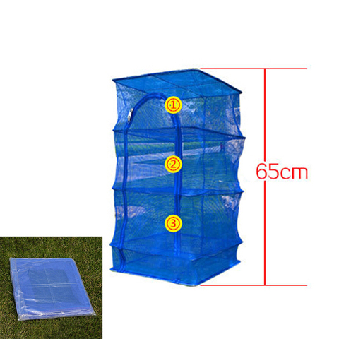 New Arrival 3 Layer Shelf Hang Cage Fish Rack Outdoor Hanging Drying Tableware Food Dry Net ► Photo 1/6