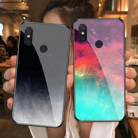 9H Tempered Glass Cover Phone Case For Xiaomi Mi 8 9 Lite SE 9T A1 A2 A3 Lite Redmi 5 Plus S2 7 7A K20 Note 4 4X 5 6 7 Pro Coque ► Photo 1/6