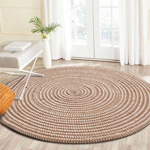 Knit Woven Saloon Table Round Carpets Computer Chair Yoga Rug Children Study Room Footcloth Prayer Mats ► Photo 1/6