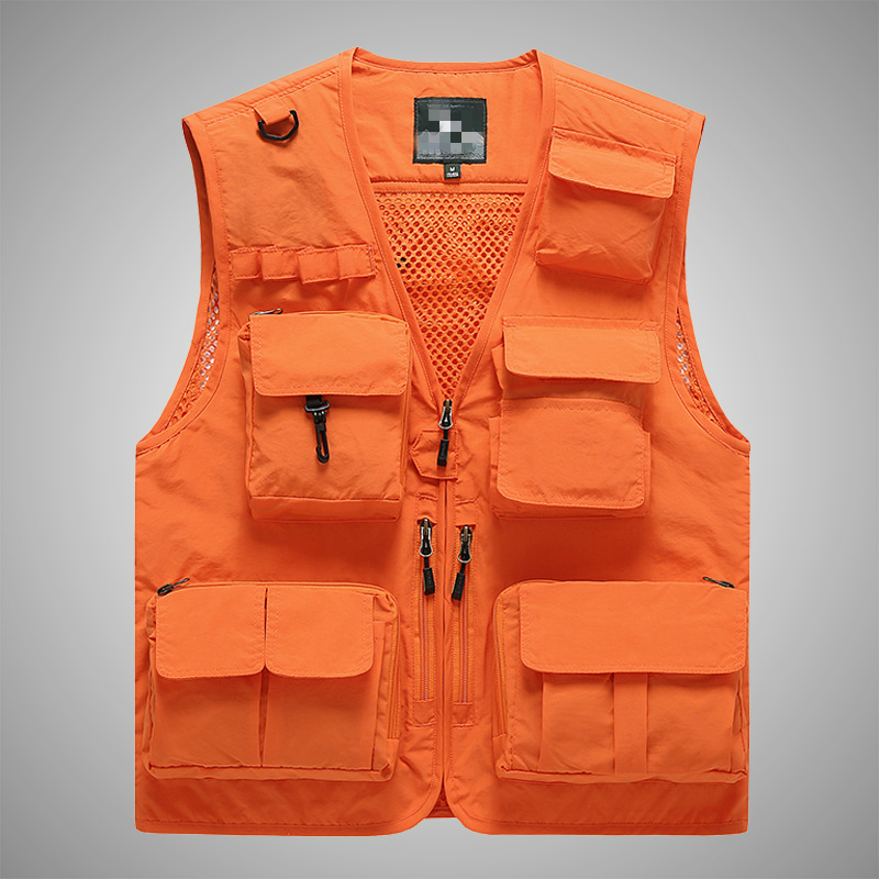 Mens Multi-Pocket Utility Vest Waistcoat Outdoor Hunting Travelling Work Clothes 