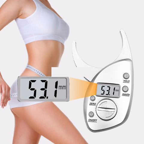 Body Fat Caliper Tester Scales Fitness Monitors Analyzer Digital Skinfold Slimming Measuring instruments Electronic Fat Measure ► Photo 1/6