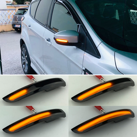 Car Accessories Dynamic LED Side Rearview Mirror Turn Signal Light Indicator For Ford Escape Kuga II EcoSport 2013 - 2022 ► Photo 1/6