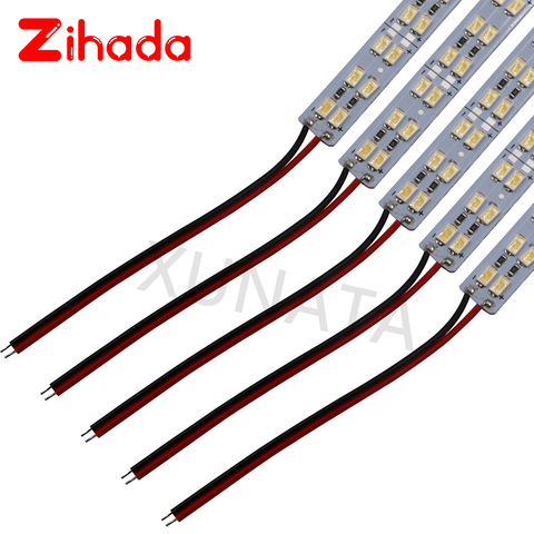 5630 Double Row LED Hard Bar Light Aluminium Rigid Strip Cool White 50cm 72LEDs 12V LED Light Lamp 5PCS ► Photo 1/6