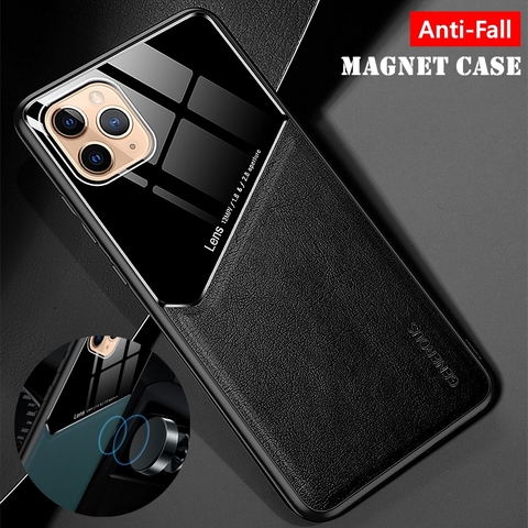 Leather Case For iPhone 11 12 Pro XS Max XR X 8 7 6S 6 Plus SE 2022 Magnet Silicone Cover Case For Apple iPhone 12 Pro Max Mini ► Photo 1/6