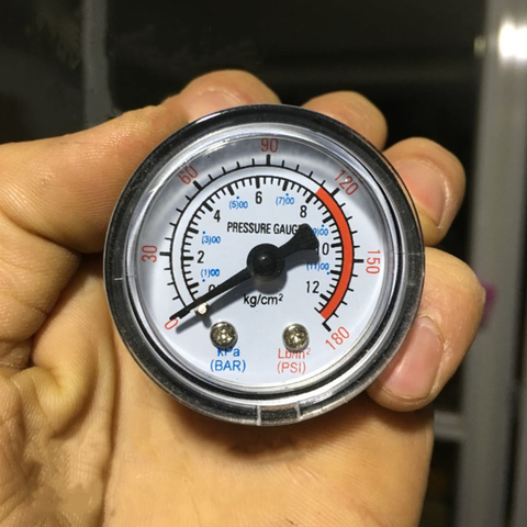 Hot Selling Air Compressor Pneumatic Hydraulic Fluid Pressure Gauge 0-12Bar / 0-180PSI ► Photo 1/5