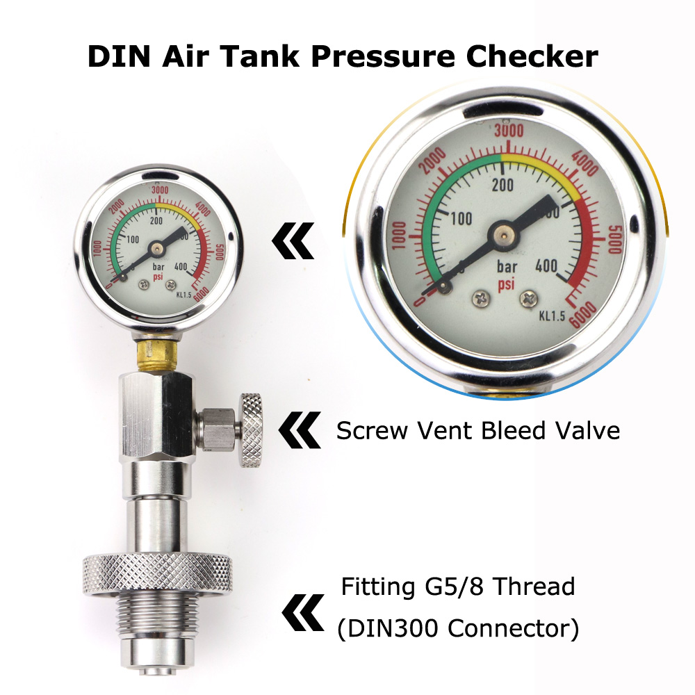 Air Tank Pressure Gauge Checker for Scuba Diving