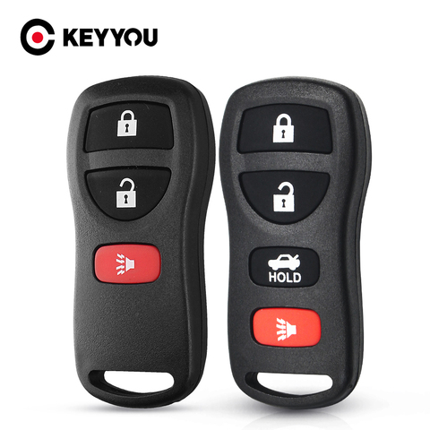 KEYYOU For NISSAN Pathfinder Titan Versa Maxima Frontier Xterra Murano INFINITI 2/3 Buttons Remote Car Key Shell Case ► Photo 1/6